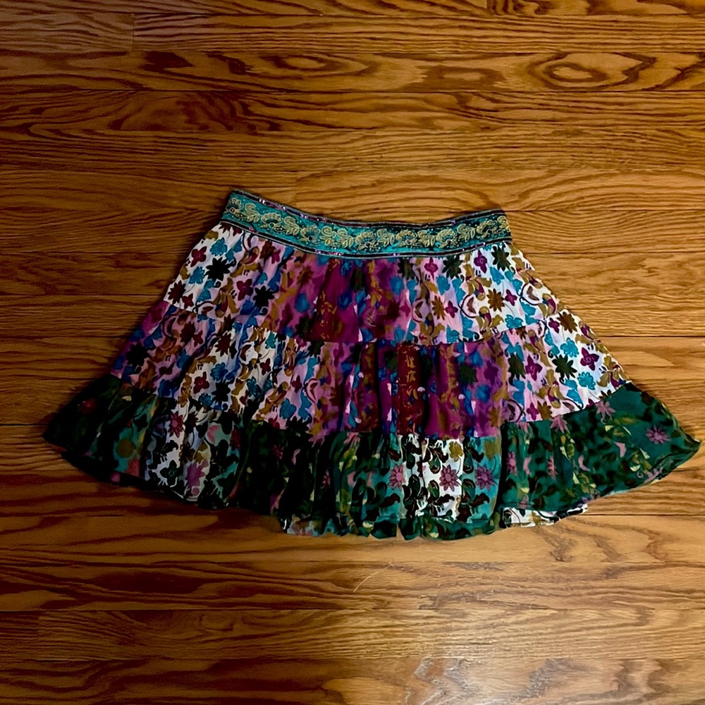 Fun Patterned mini circle skirt